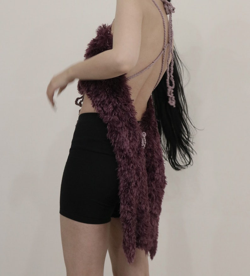 Purple up cycled top image 3
