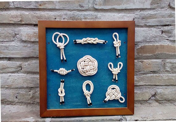 Ocean Mat Knot Shadow Box,nautical Knot,framed Nautical Knots
