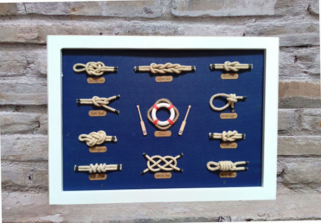 Big Nautical Wall Decor Nautical Knot,framed Nautical Knots,coastal