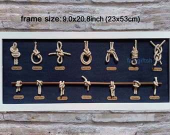 Big Size Nautical Knot Shadow Frame Sailor Knotcoastal - Etsy