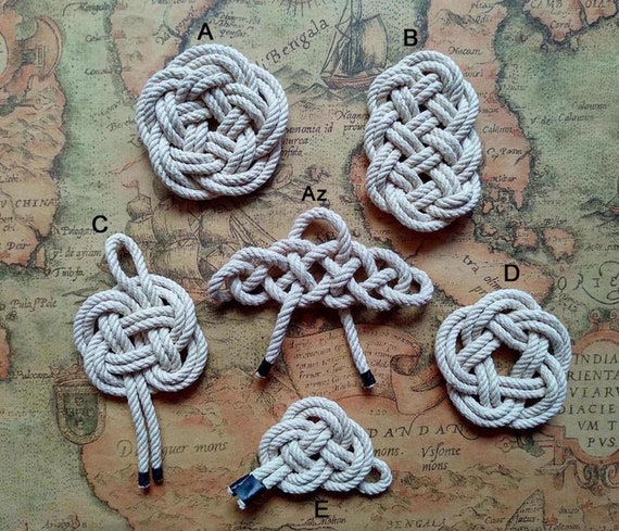 Lote de adornos náuticos hechos a mano, nudo marinero, nudo