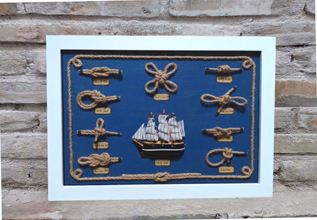 Big Nautical Wall Decor Nautical Knot,framed Nautical Knots,coastal