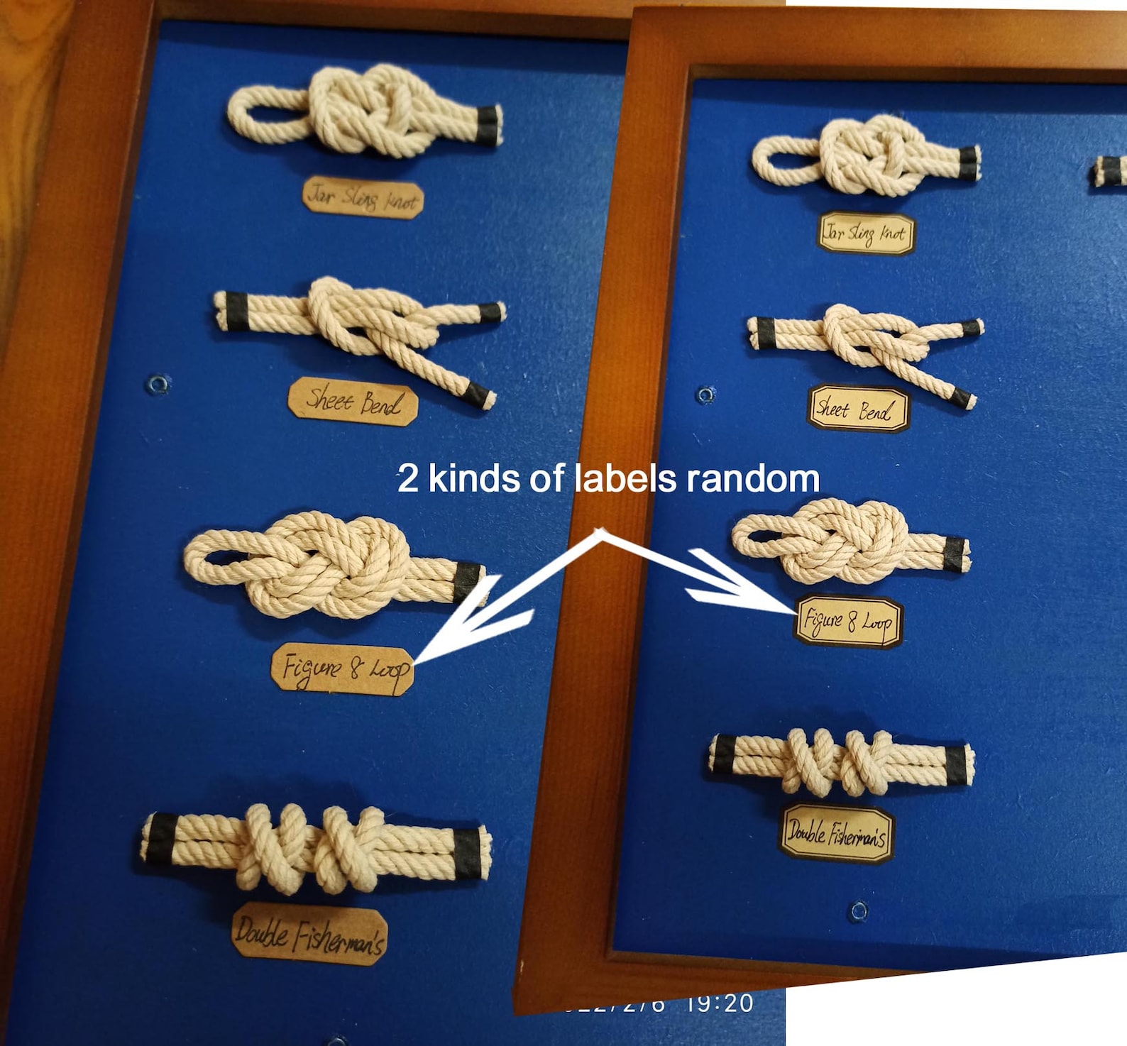 Nautical Shadow Box Nautical Wall Decor Nautical Knot,framed Nautical