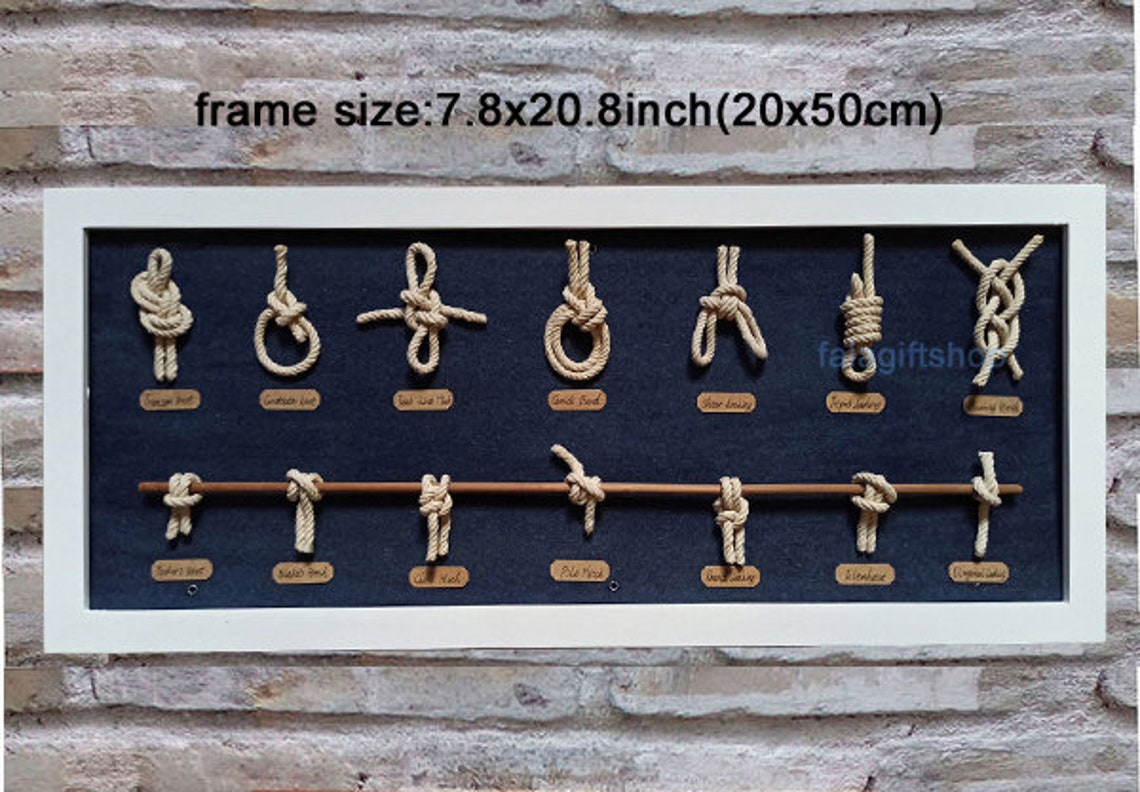 Big size Nautical Knot Shadow Frame sailor knotCoastal Etsy