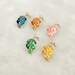 10PCS, Enamel Charm Leaf Charms Bracelet Charm Earring Pendant Craft Supplies Gold Tone 9x20MM