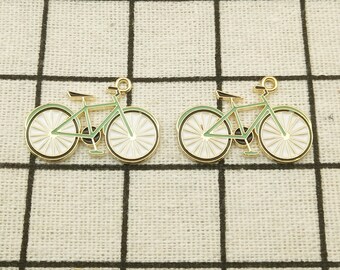 10pcs//lot Bicycle Pendant Charms 16x29mm Bike Pendant Charm Jewelry Making Findi