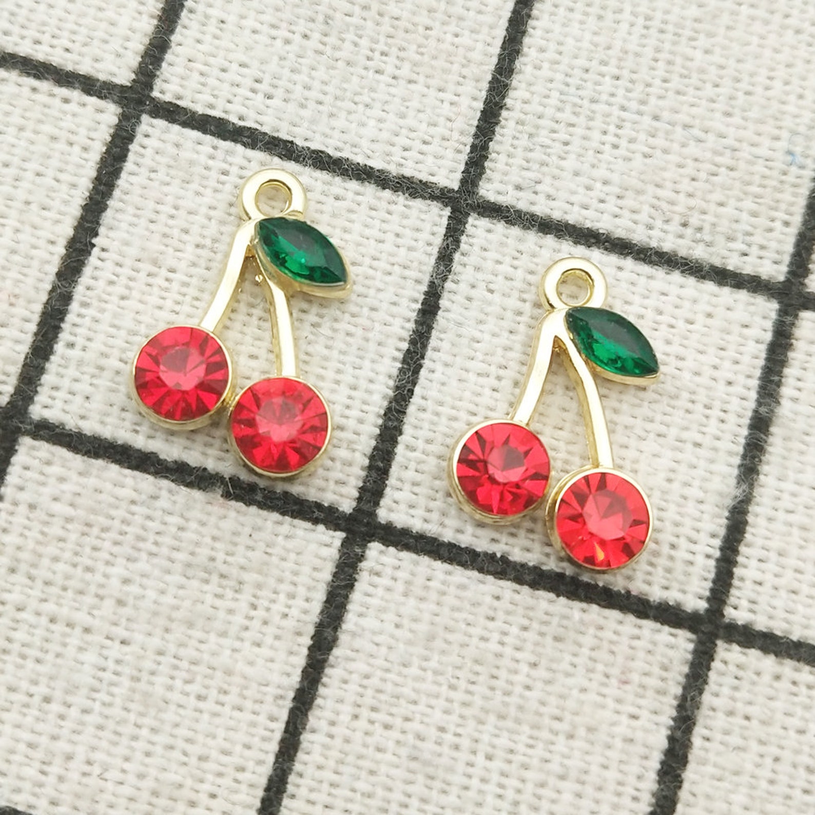 10PCS Fruit Charm Cherry Charm Jewelry Pendant Earring Charm Etsy