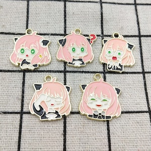 10PCS, Cartoon Charm Enamel Bracelet Charm Earring Necklace Pendant Diy Craft Supplies Jewelry Accessories Alloy Metal Gold Plated
