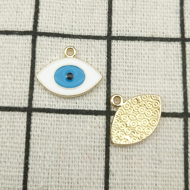 10PCS Enamel Charm Eyes Charm Eyes Pendant Jewelry Charm Etsy