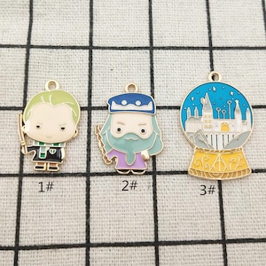 10pcs enamel charm cartoon charm jewelry accessories bracelet charm necklace charm earring pendant craft supplies gold plated