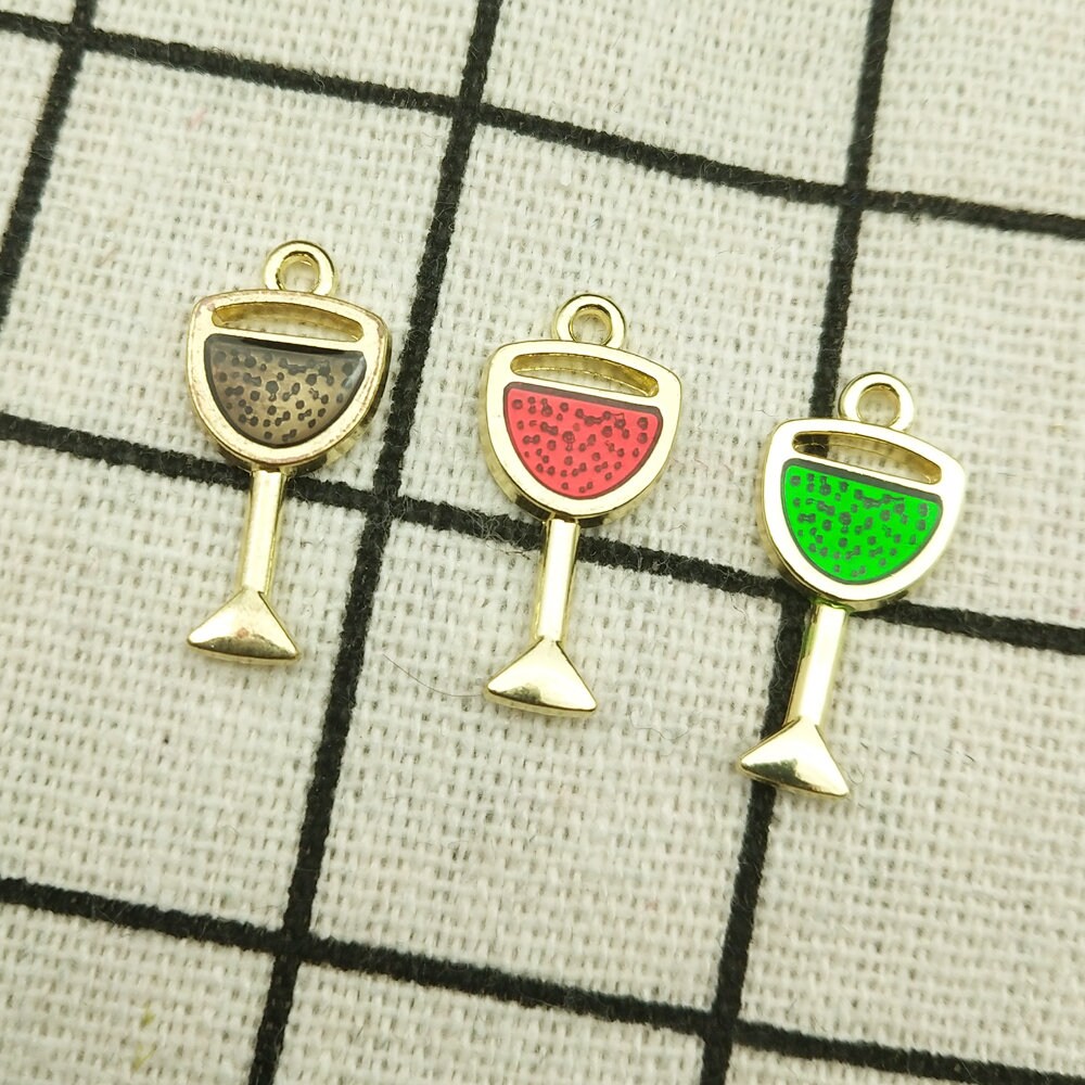 10PCS Enamel Charm Drink Cup Charm Jewelry Charm Craft Etsy