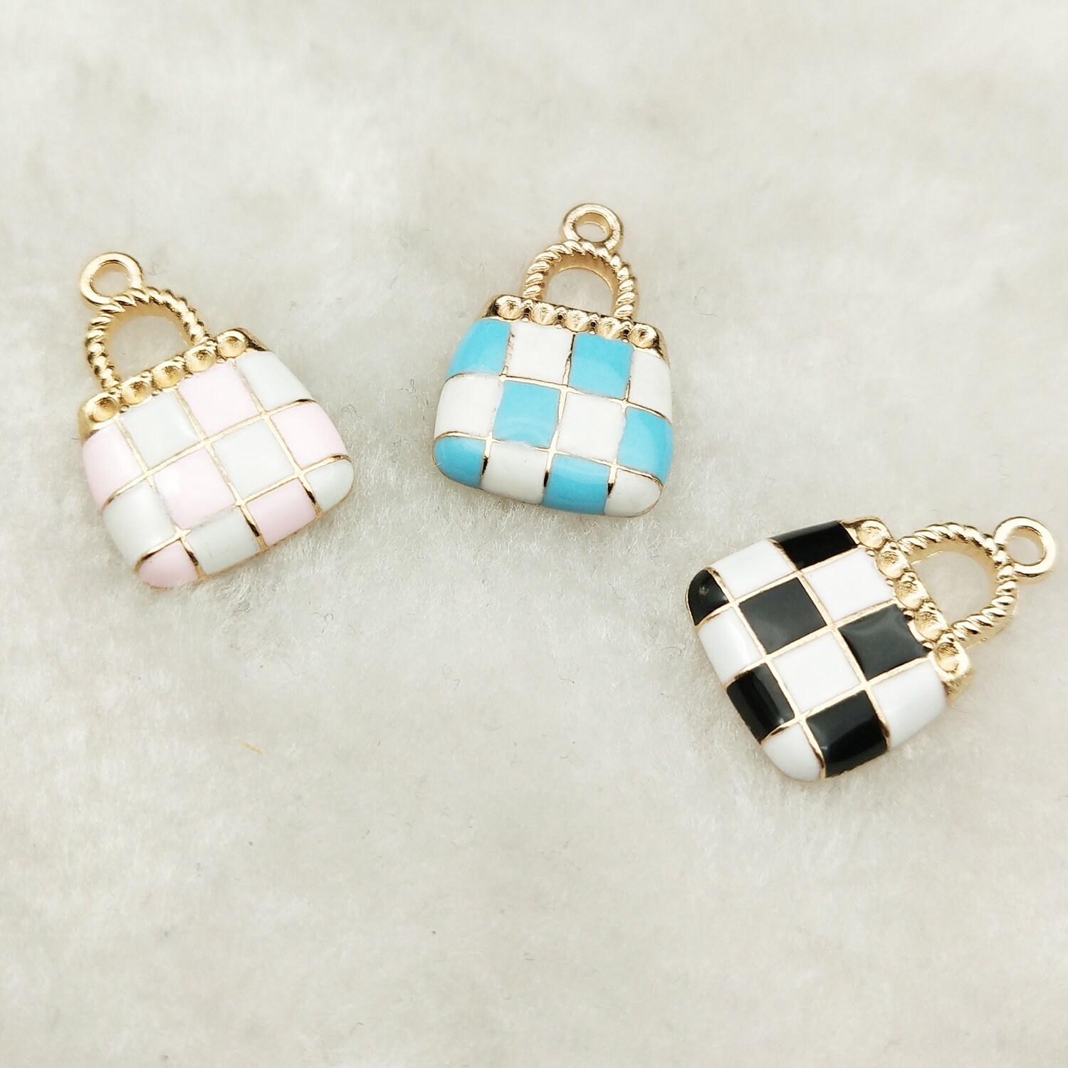 10PCS Handbag Charm Bags Charm Enamel Charm Bracelet Charm Etsy
