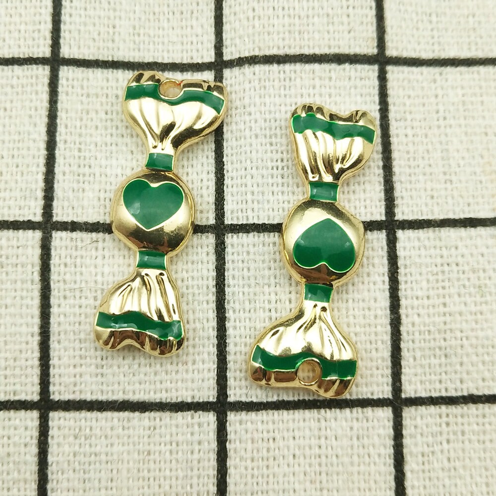 10pcs enamel charms candy charm bracelet charms craft supplies Etsy