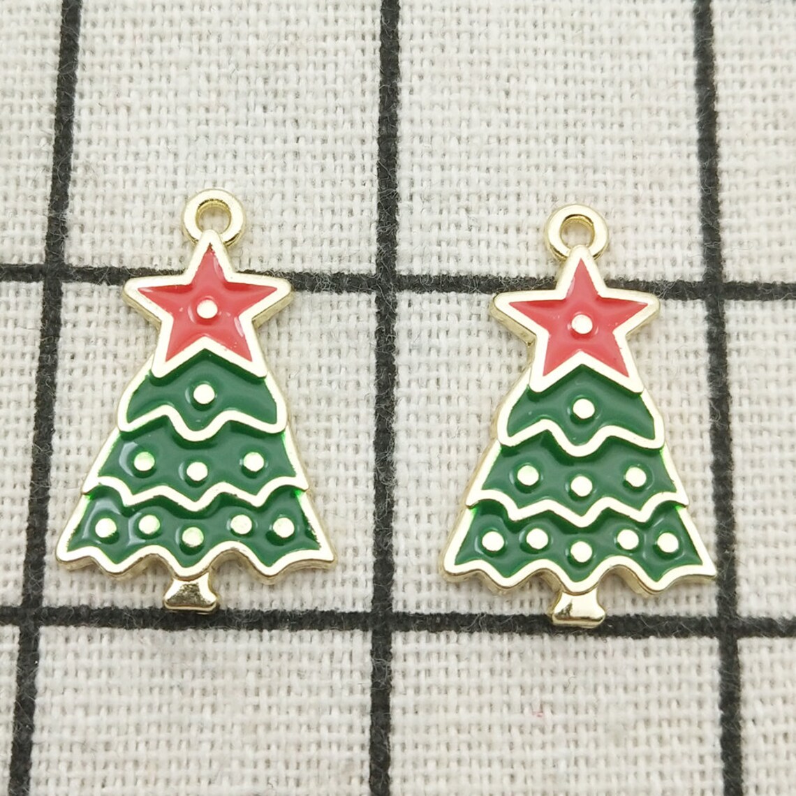 10PCS Christmas Tree Charms Tree Charm Diy Jewelry Etsy