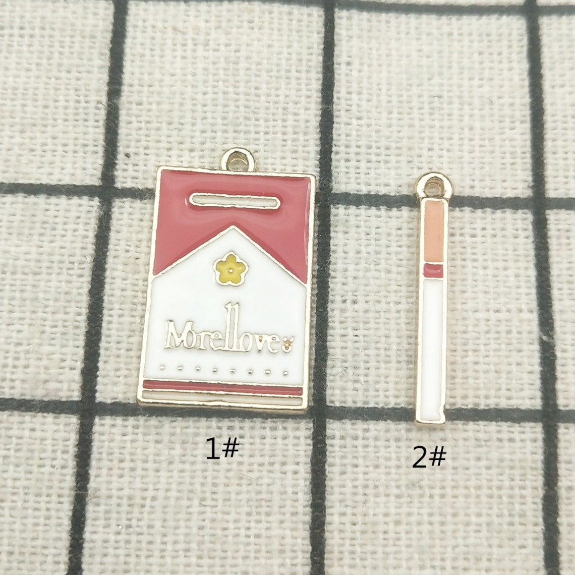 10PCS Enamel Charm Cigarette and Cigarette Box Bracelet Etsy