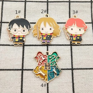 10/16pcs enamel charm cartoon charm jewelry accessories bracelet charm necklace charm earring pendant craft supplies gold plated