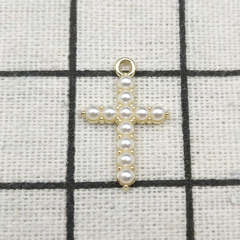 10PCS Cross Charms Necklace Charm Earring Pendant Bracelet Charm Craft Supplies DIY Finding 15x23mm