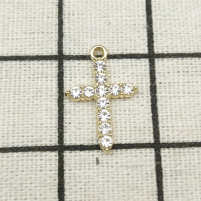 10PCS Cross Charms Necklace Charm Earring Pendant Bracelet Charm Craft Supplies DIY Finding 15x23mm