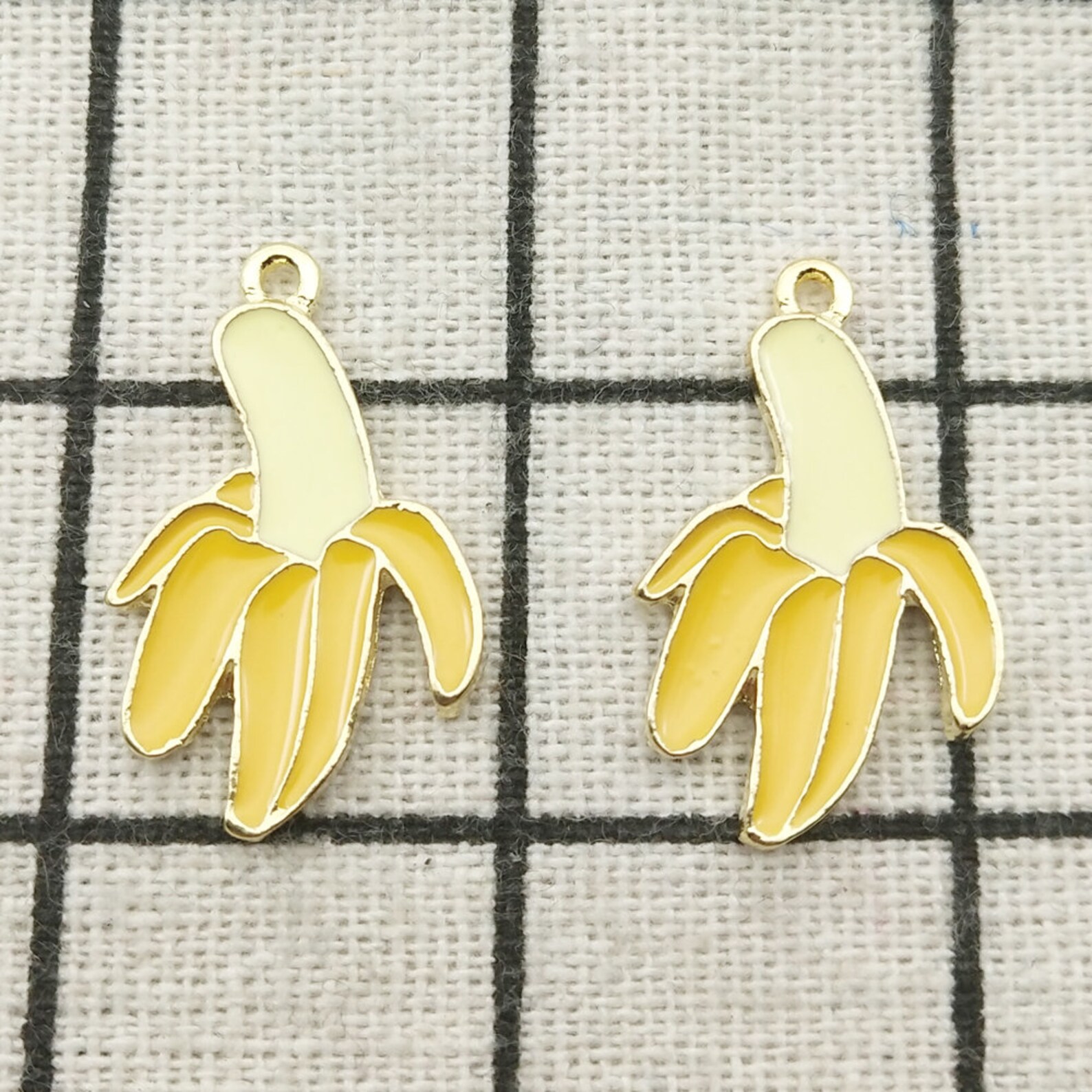 10PCS Banana Charm Enamel Charm Fruit Charm Jewelry Pendentif Etsy