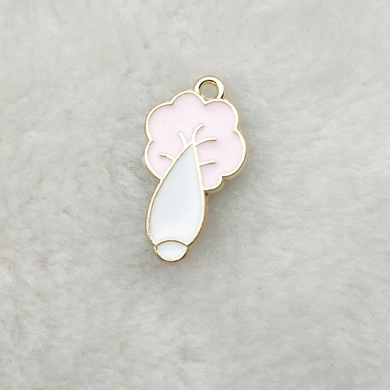 Cabbage Charm Vegetable Charm Enamel Charm Bracelet Charm Craft Supplies Gold Tone,12x23MM 10PCS