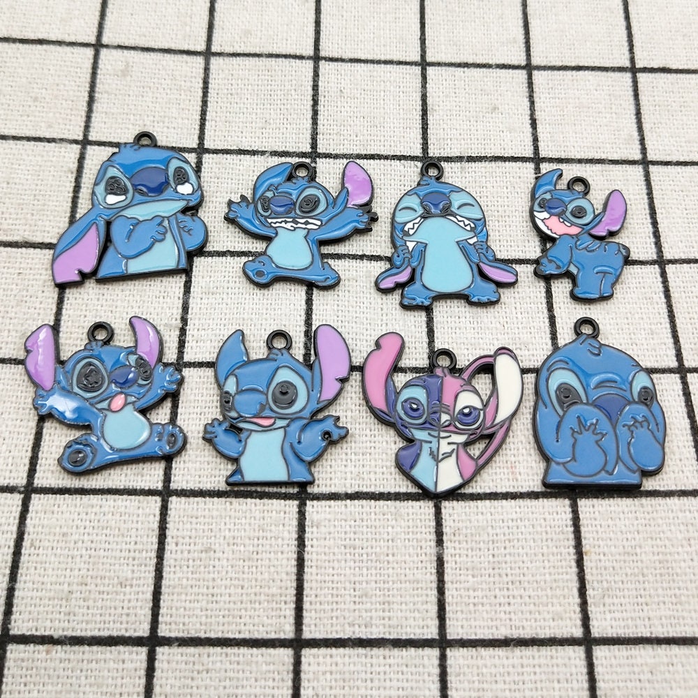 10/16pcs, Cartoon Anime Charm Enamel Bracelet Charm Necklace Pendant Diy Craft Supplies Jewelry Accessories Alloy Metal Black Plated