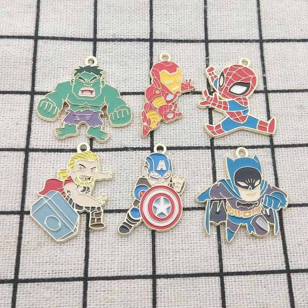 10pcs enamel movie charm cartoon charm jewelry accessories bracelet charm necklace charm earring pendant craft supplies gold plated