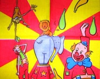 NAPKIN #E034 circus Clowns