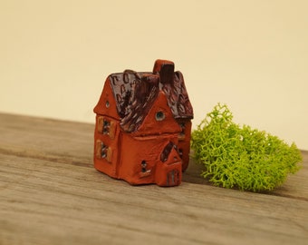 Tiny house Miniature Unique ceramic sculpture Gift for her Hand Made Gift