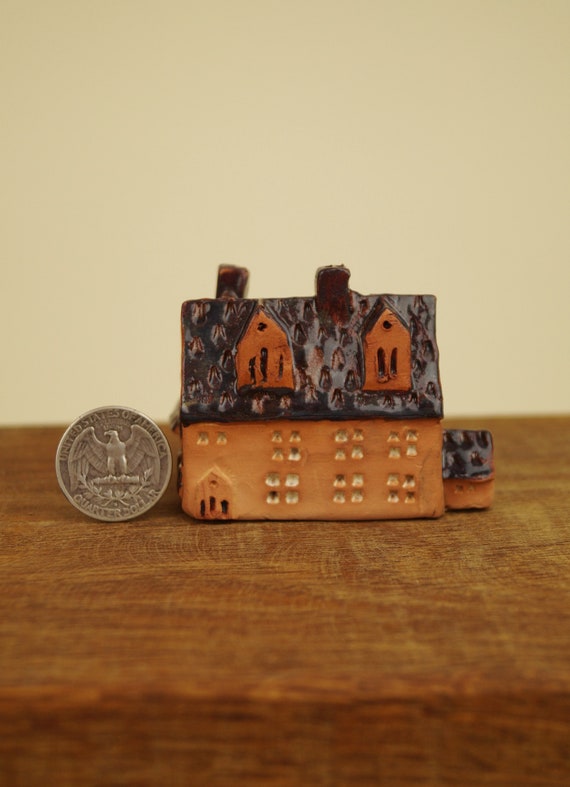 Tiny house Miniature Unique ceramic sculpture Gift for her Hand Made Gift
