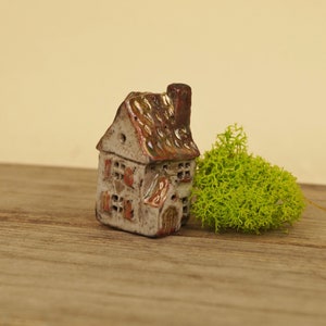 Tiny house. Miniature / Unique ceramic sculpture / Gift for her / Hand Made Gift