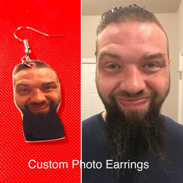 Custom Photo Earrings (Photos, Pets, Celebrities, Food, Games, etc)