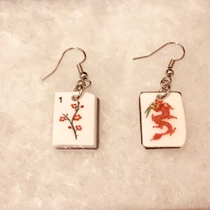 Mahjong Dangle Earrings