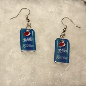 Soda earrings (junk food earrings , soda jewelry, junk food jewelry, miniature food earrings, sweet snacks, munchie, fizzy drink earrings)