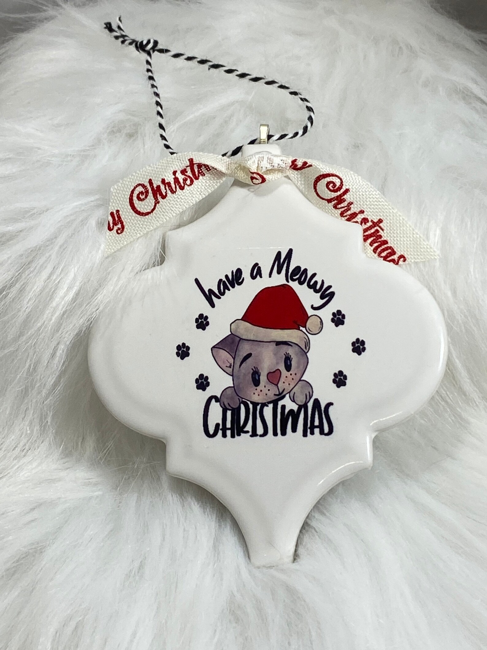 Have a Meowy Christmas Cat Ornament (cat Christmas Ornament, Cat Lover ...