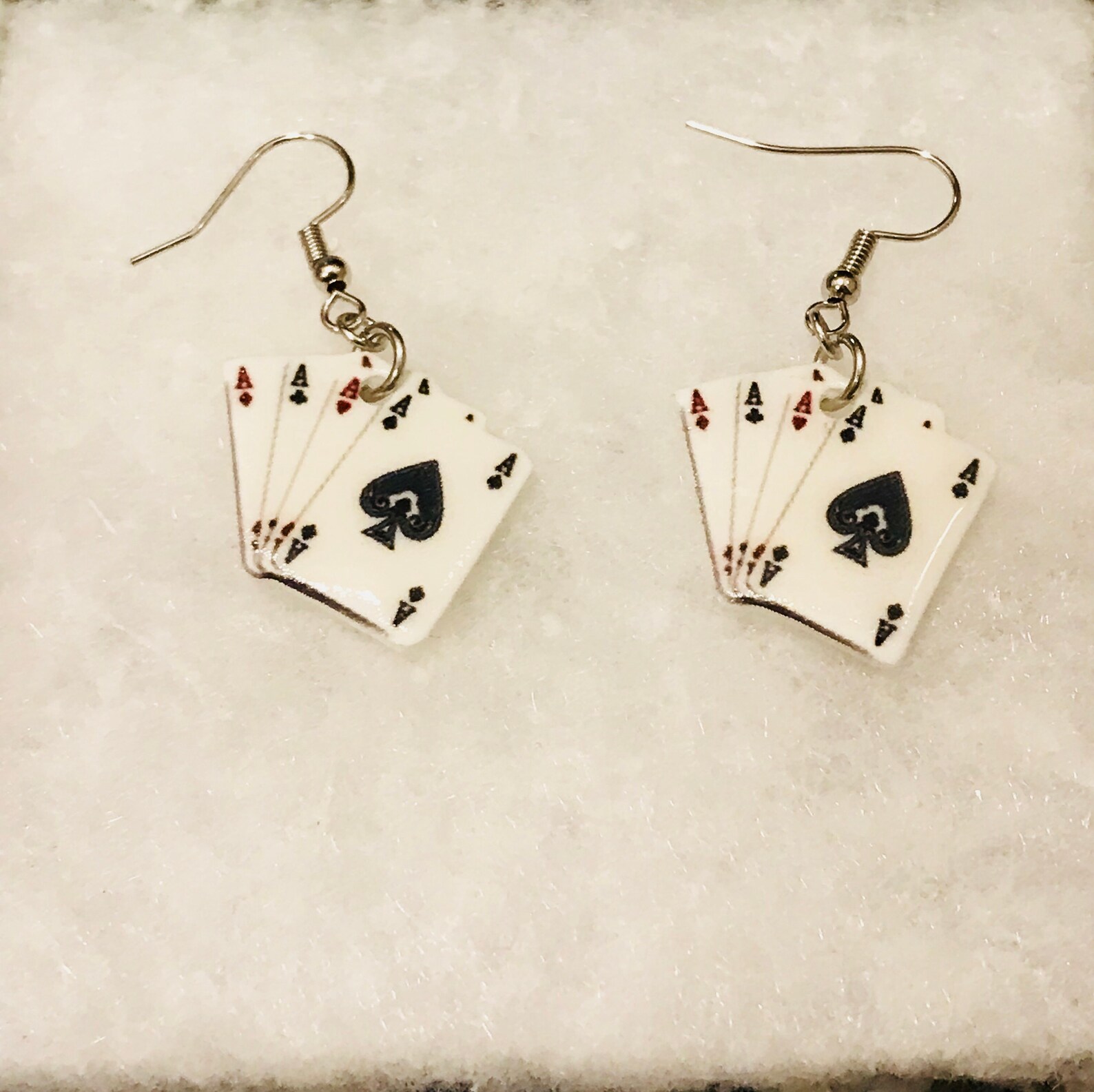 Playing Cards Earrings rummy Earrings Deck of Cards Etsy