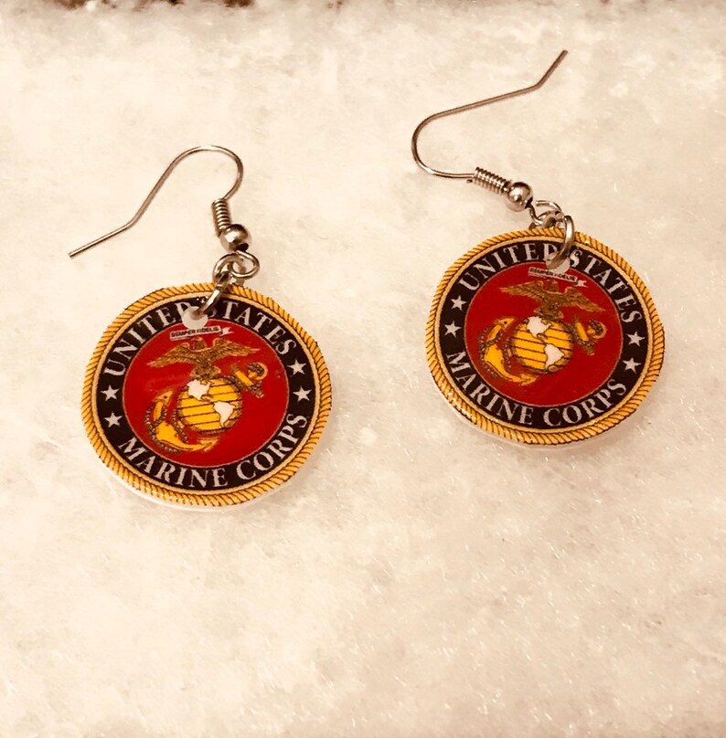 Military Inspired Earrings navy Earrings Army Jewelry Etsy