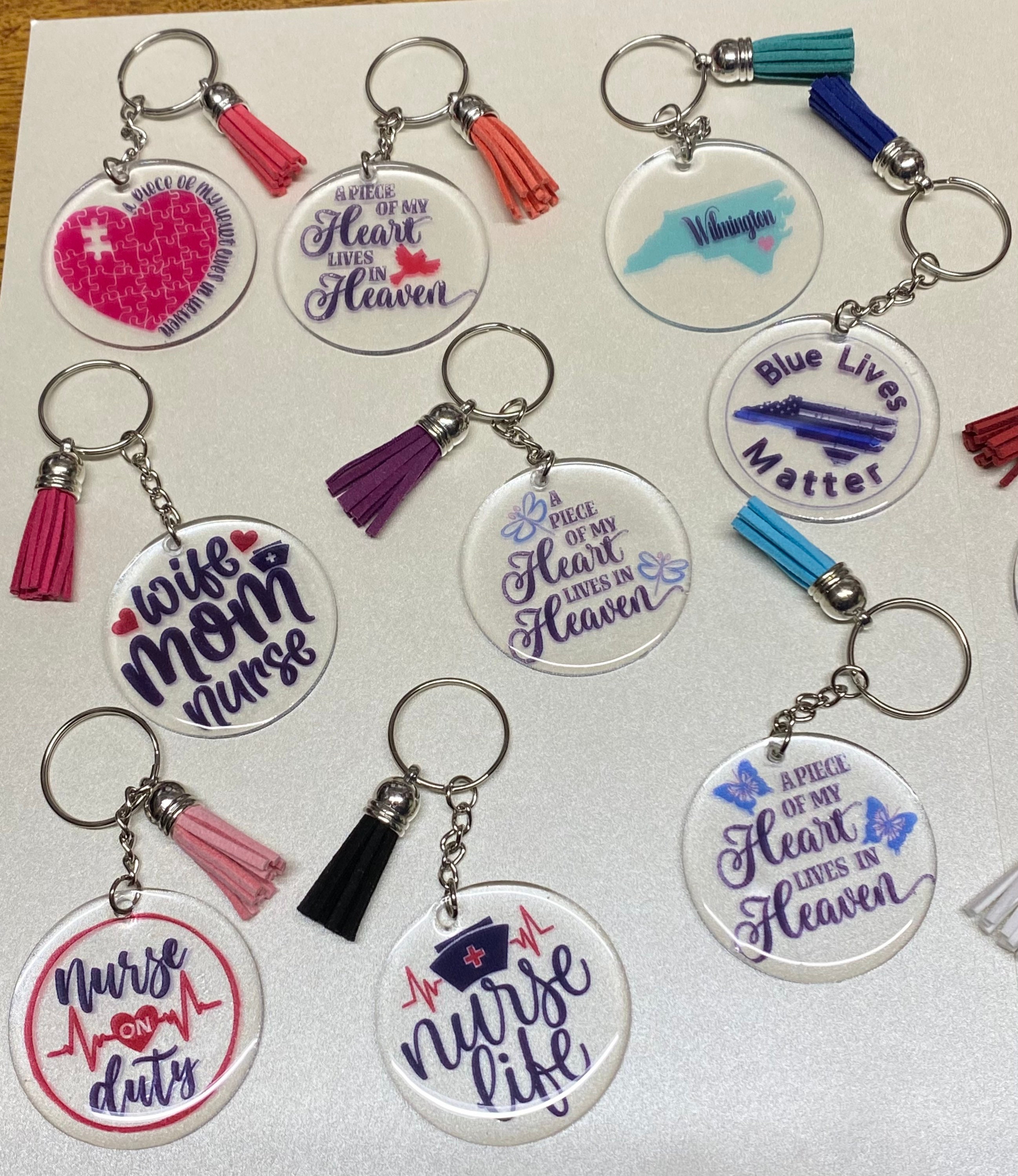 Novelty Acrylic Keychains epoxy Coated Keychains Mom Etsy