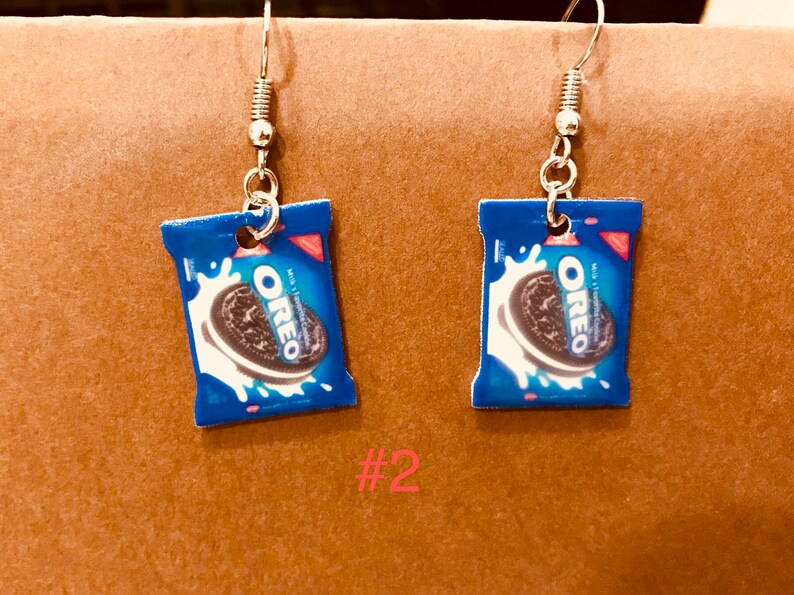 Cookie Earrings junk Food Earrings Chocolate Chip Cookie Etsy