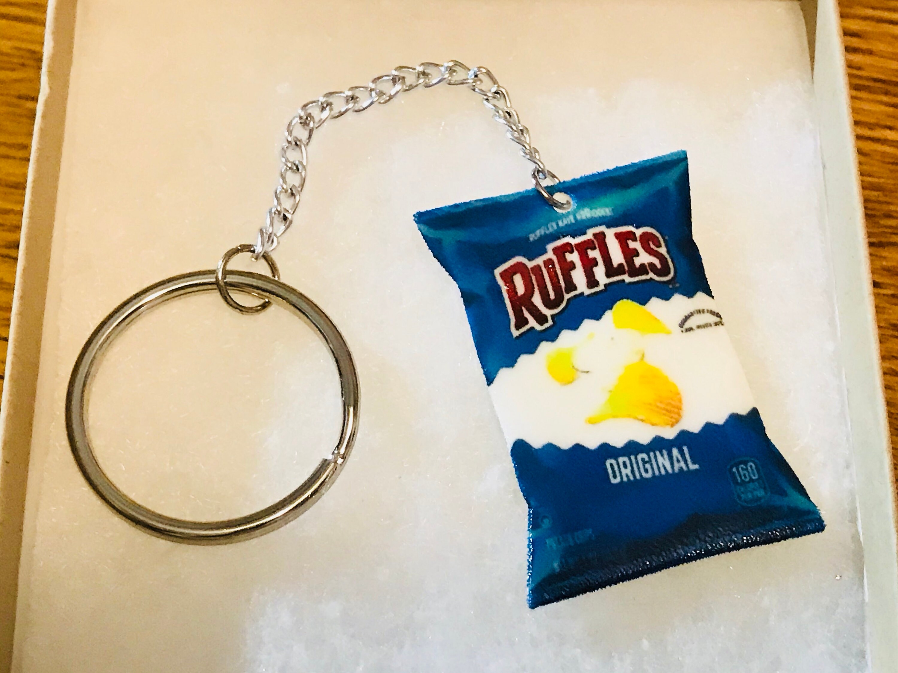 Junk Food Keychainripple Potato Chips Keychain Ripple Potato Etsy
