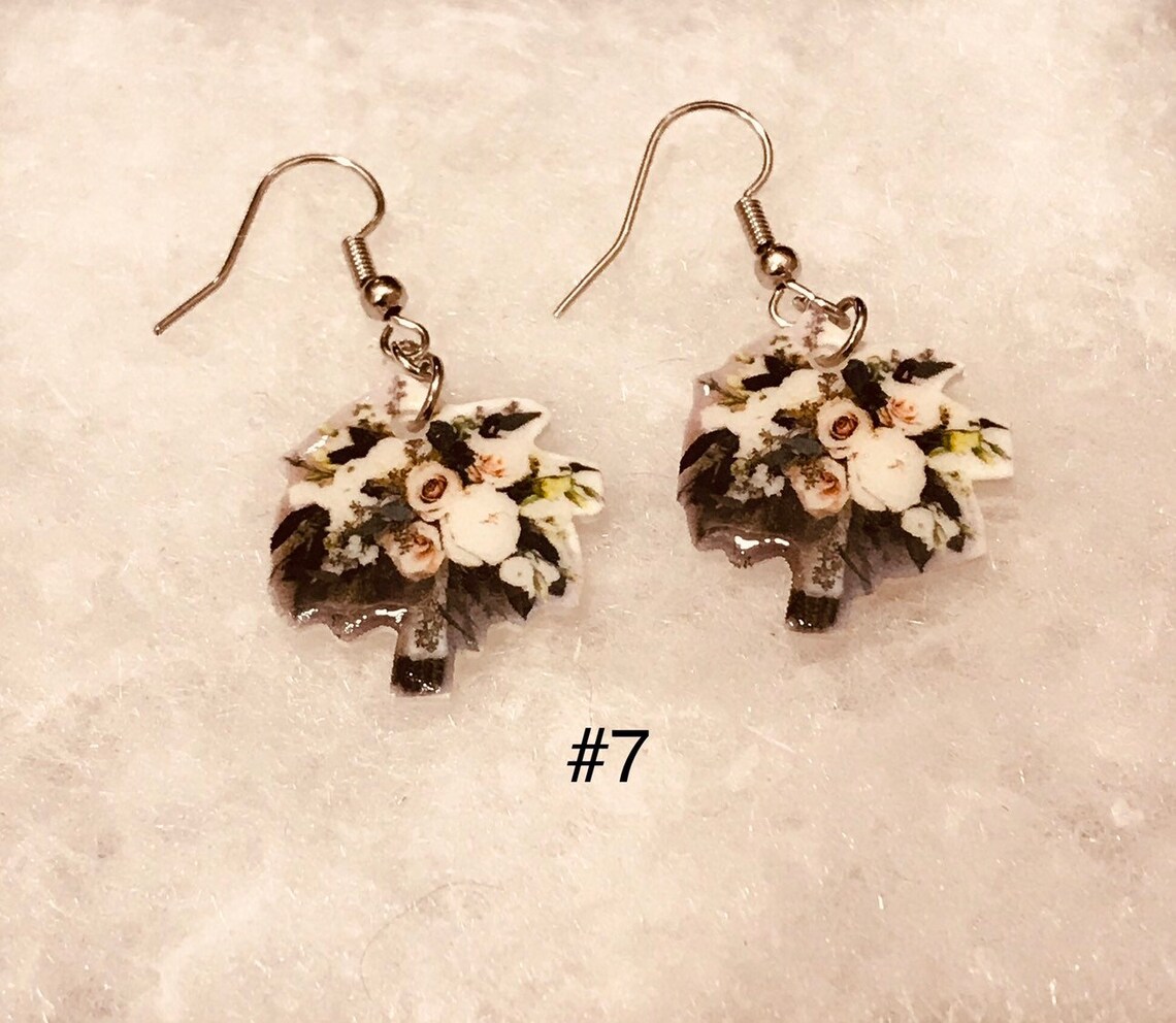 Wedding themed Novelty earrings Bride earrings Groom Etsy