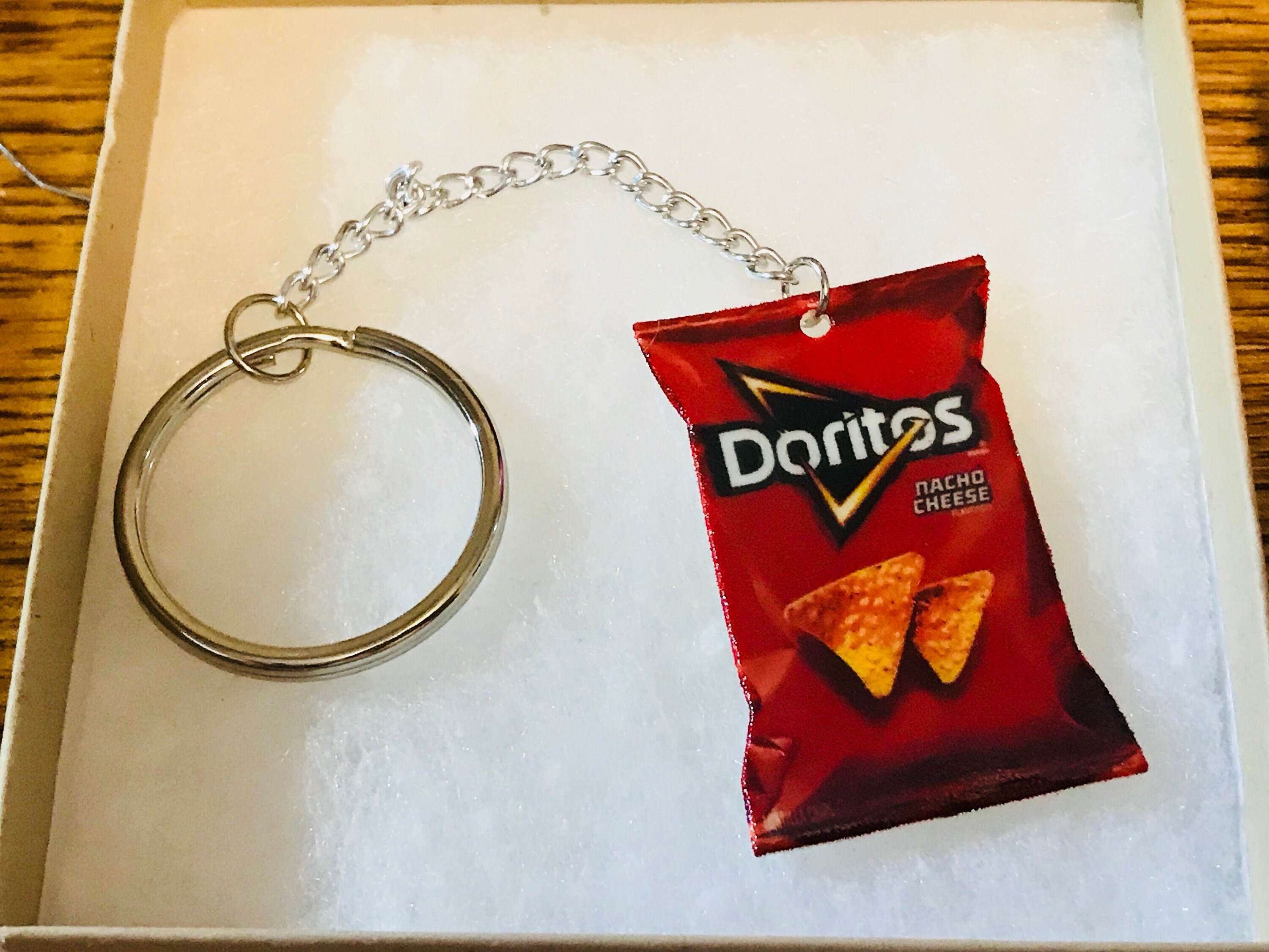 Junk Food Keychaincheese Tortilla Chip Keychain Cheese Etsy