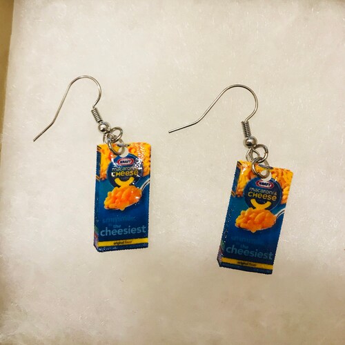 Macaroni and Cheese Earrings mac and Cheese Earrings Noodle Etsy