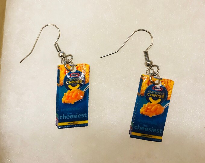 Macaroni and Cheese Earrings mac and Cheese Earrings Noodle Etsy