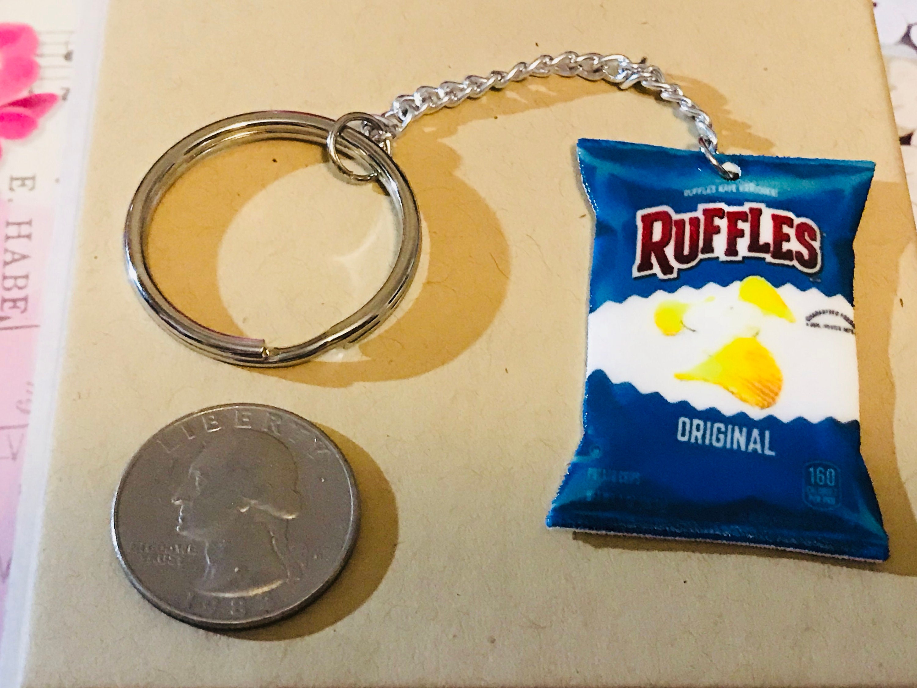 Junk food keychainripple potato chips keychain ripple potato Etsy