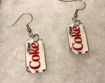 Soda earrings (junk food earrings , soda jewelry, junk food jewelry, miniature food earrings, sweet snacks, munchie, fizzy drink earrings)