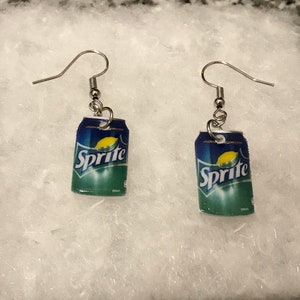 Soda earrings (junk food earrings , soda jewelry, junk food jewelry, miniature food earrings, sweet snacks, munchie, fizzy drink earrings)