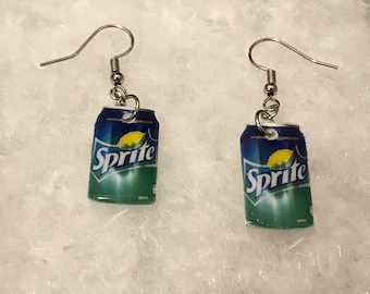 Soda earrings (junk food earrings , soda jewelry, junk food jewelry, miniature food earrings, sweet snacks, munchie, fizzy drink earrings)