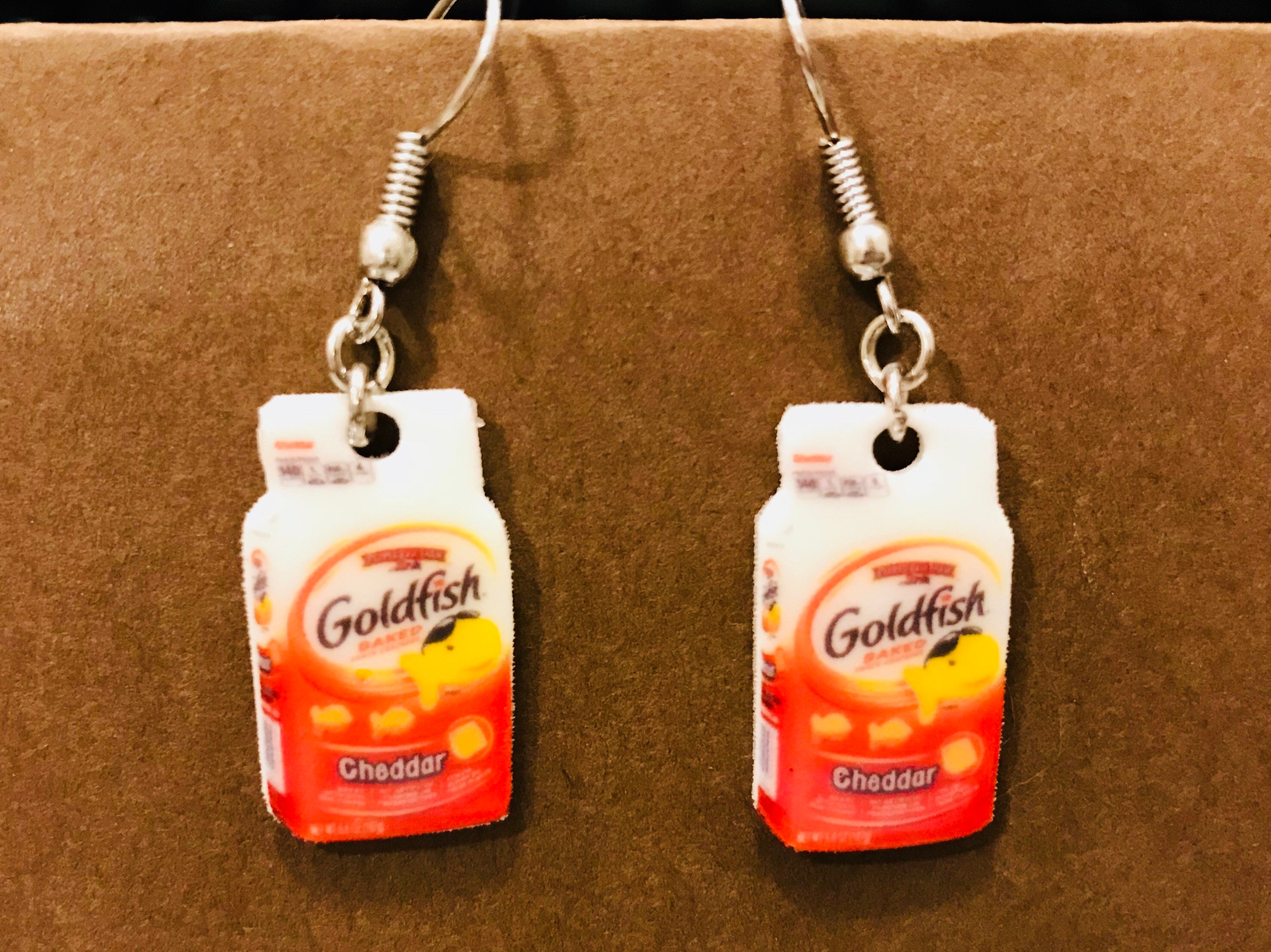 Goldfish store cracker earrings