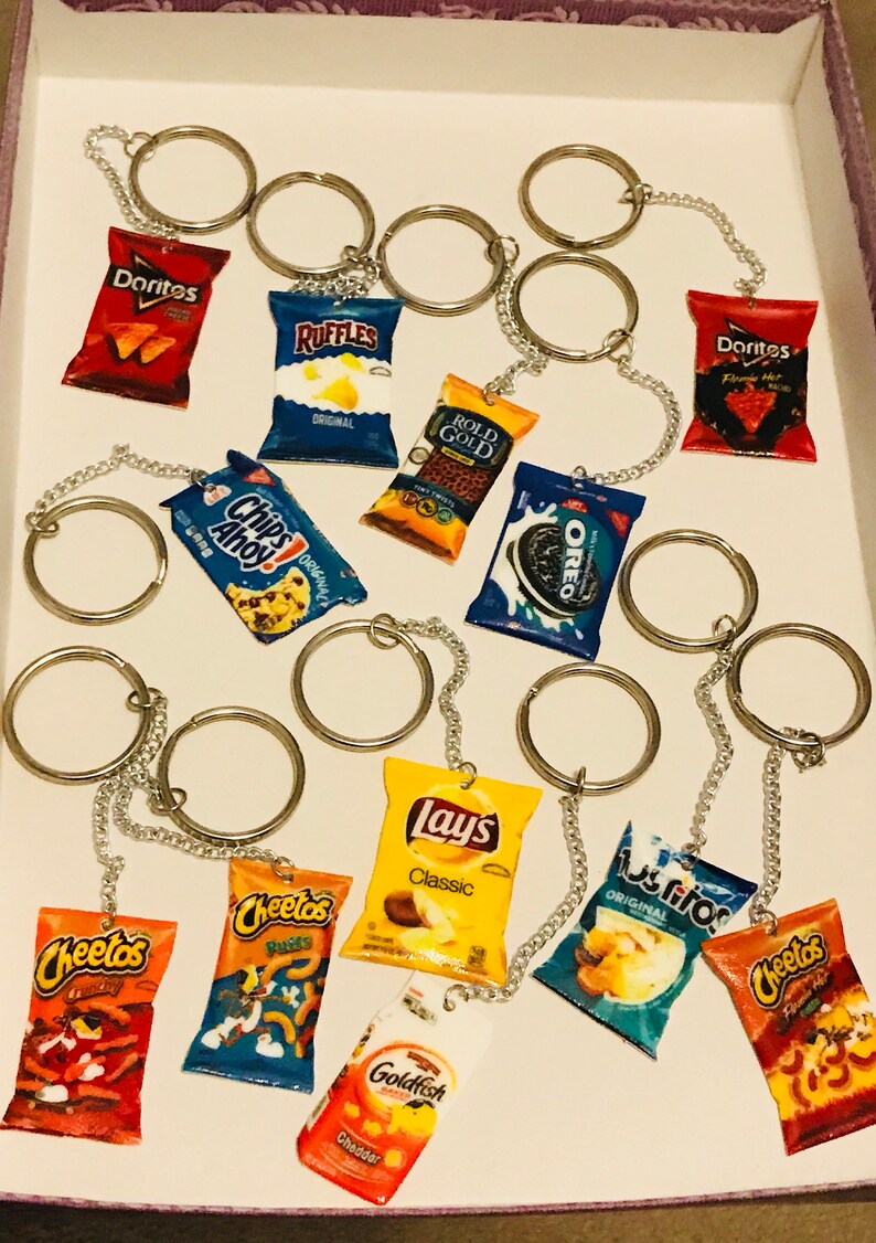 Junk Food Keychainripple Potato Chips Keychain Ripple Potato Etsy