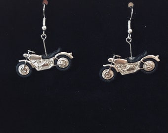 Motorcycle Earrings (bike Earrings, motorcycle jewelry , hog earrings , motorbike jewelry )